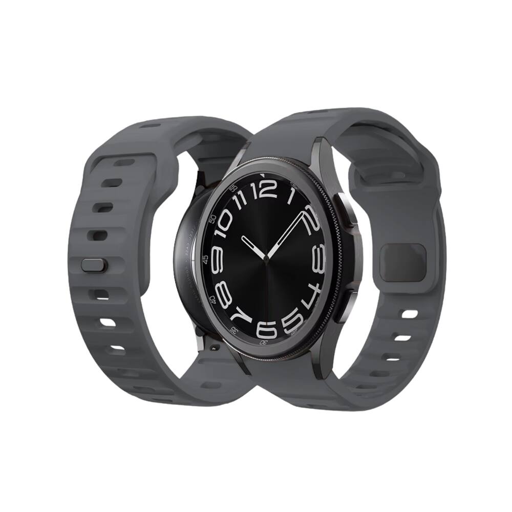 NERDCASE, Pulseira de Silicone Compatível com Galaxy Watch 20mm, Cinza Escuro