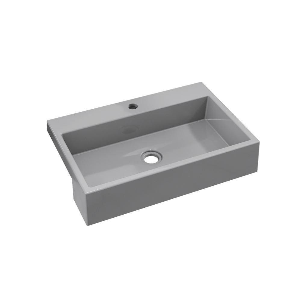 Cuba Semi Encaixe Retangular Xrt55w Colorida Cinza