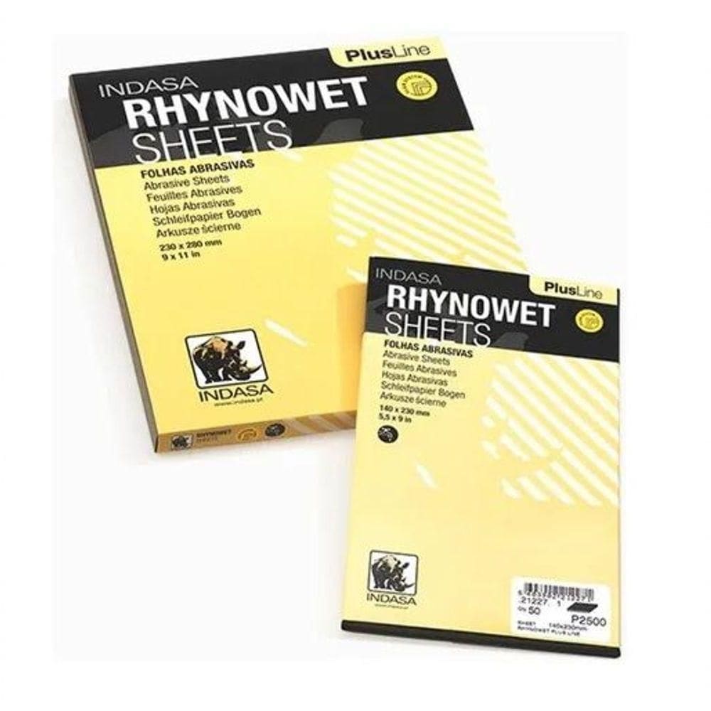 Kit Com 50 Folhas Lixa D Agua P1500 - 230 X 280 Plus Indasa