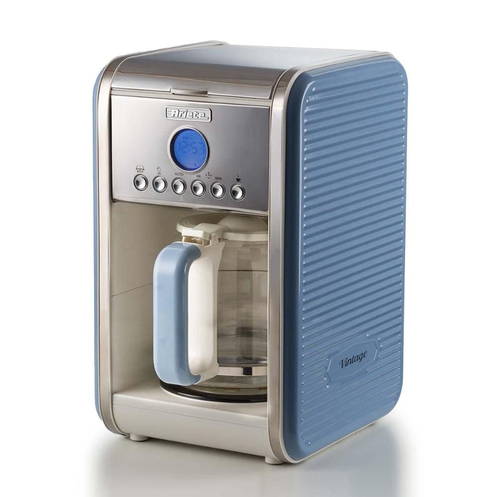 Cafeteira Ariete 1342 Vintage Azul, 4 a 12 Xícaras, Programável, Com Filtro, 900W