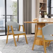 Kit Com 2 Cadeiras Leticia Madeira Maciça Estofada Para Mesa De jantar