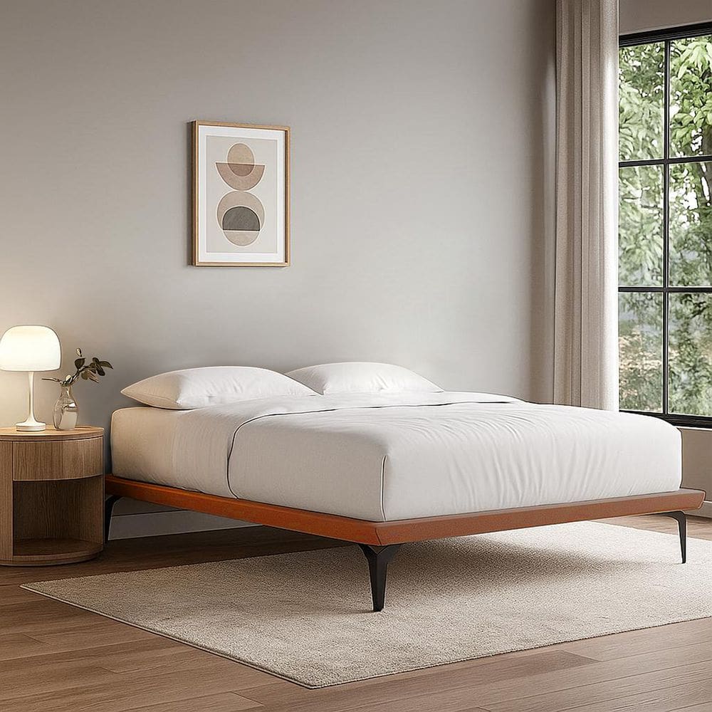 Base Box Cama Japonesa Toquio Casal Linho Telha