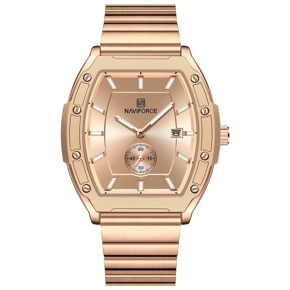 Relógio masculino quartzo com pulseira de aço inoxidavel Impermeavel 3atm
