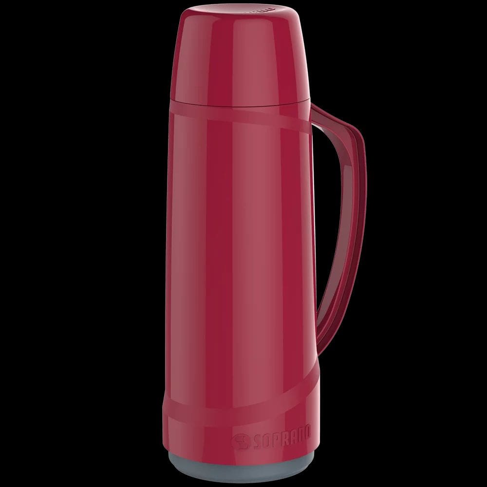 Garrafa Termica Cristal 1 Litro Cor Vermelho Soprano