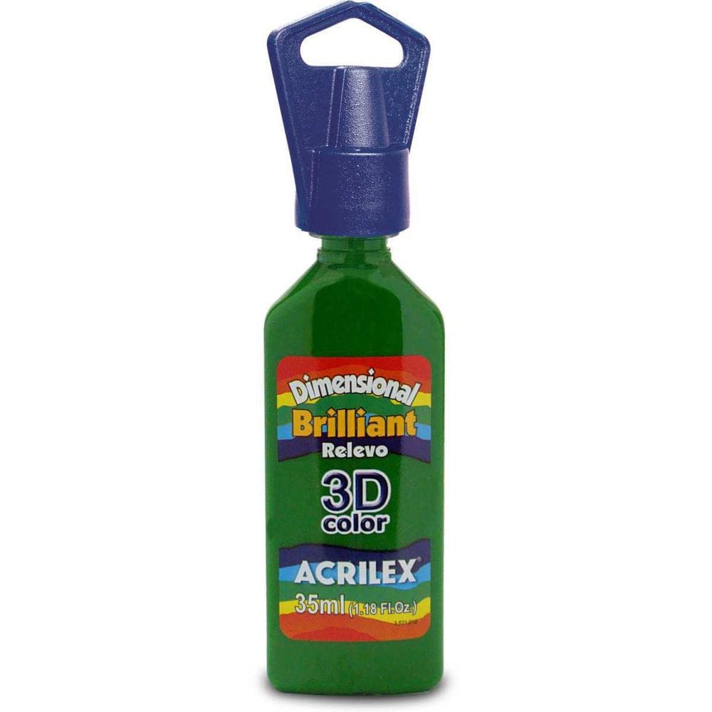 Tinta Relevo Brilhante Dimensional Verde Musgo 35Ml