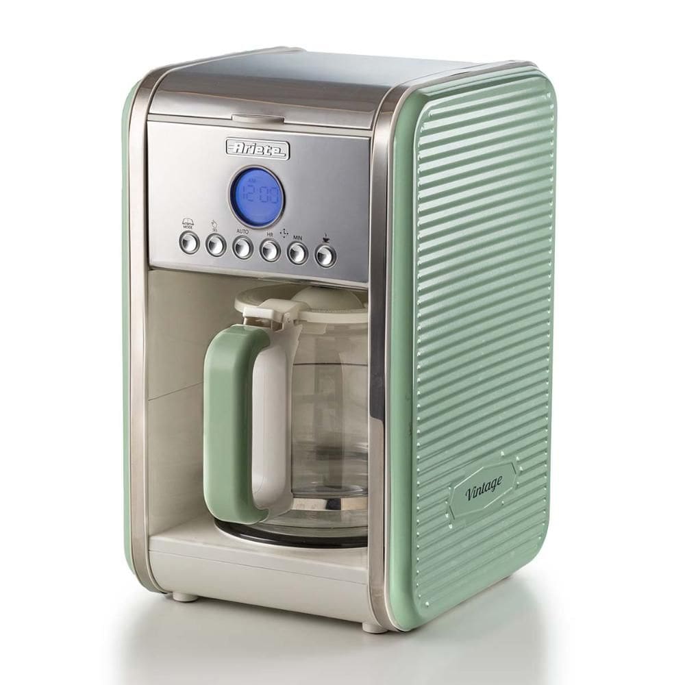 Cafeteira Ariete 1342 Vintage Verde, 4 a 12 Xícaras, Programável, Com Filtro, 900W