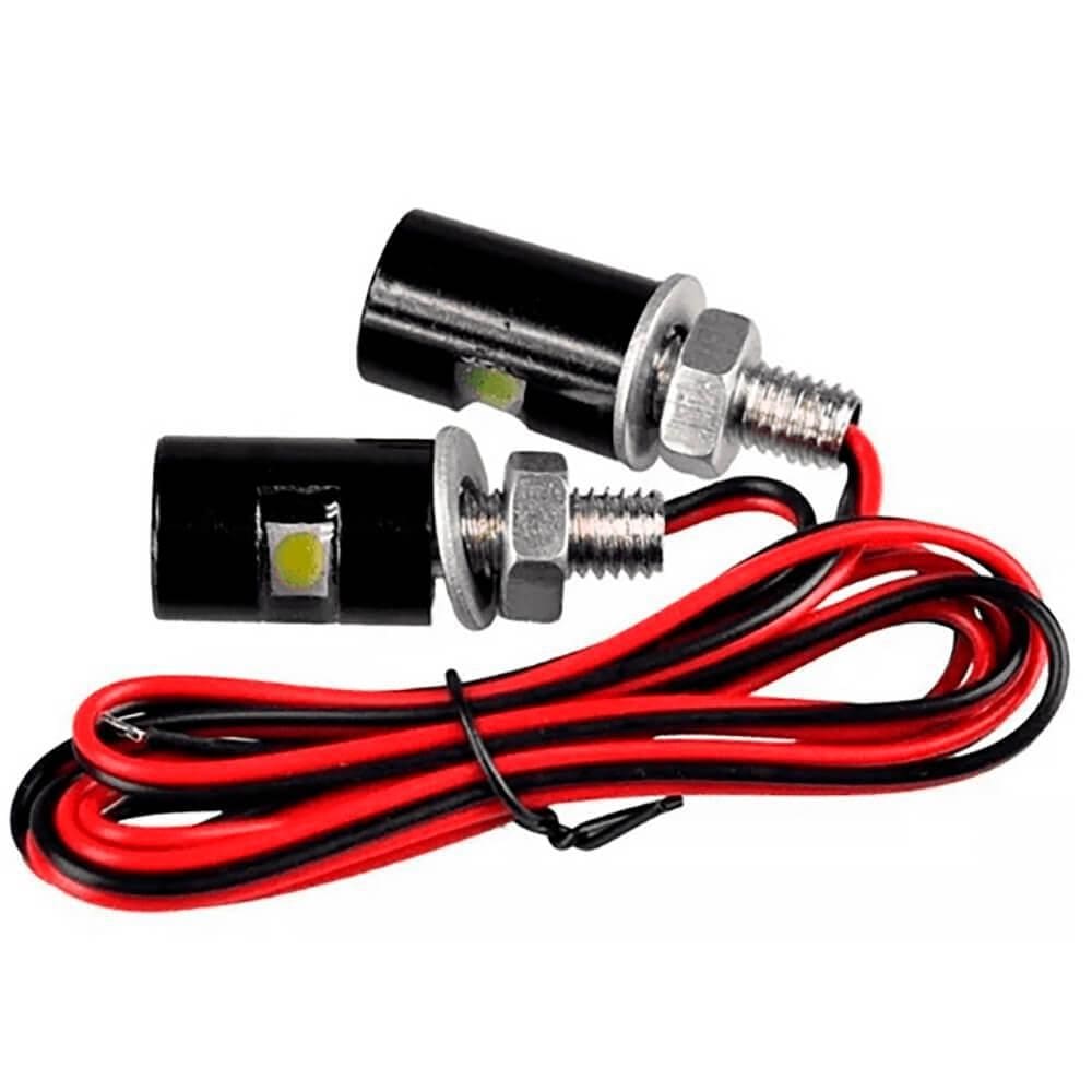 Fixador De Placa Com Led Bering Parafuso 6Mm Par Preto