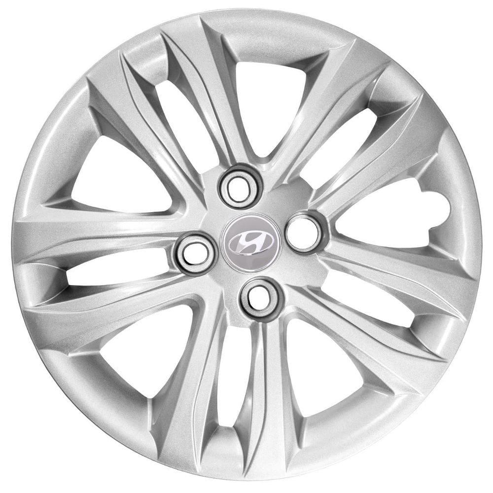 Jogo 4 Calotas Aro 15 Hyundai Hb20 Com Emblema 2016 18 Prata
