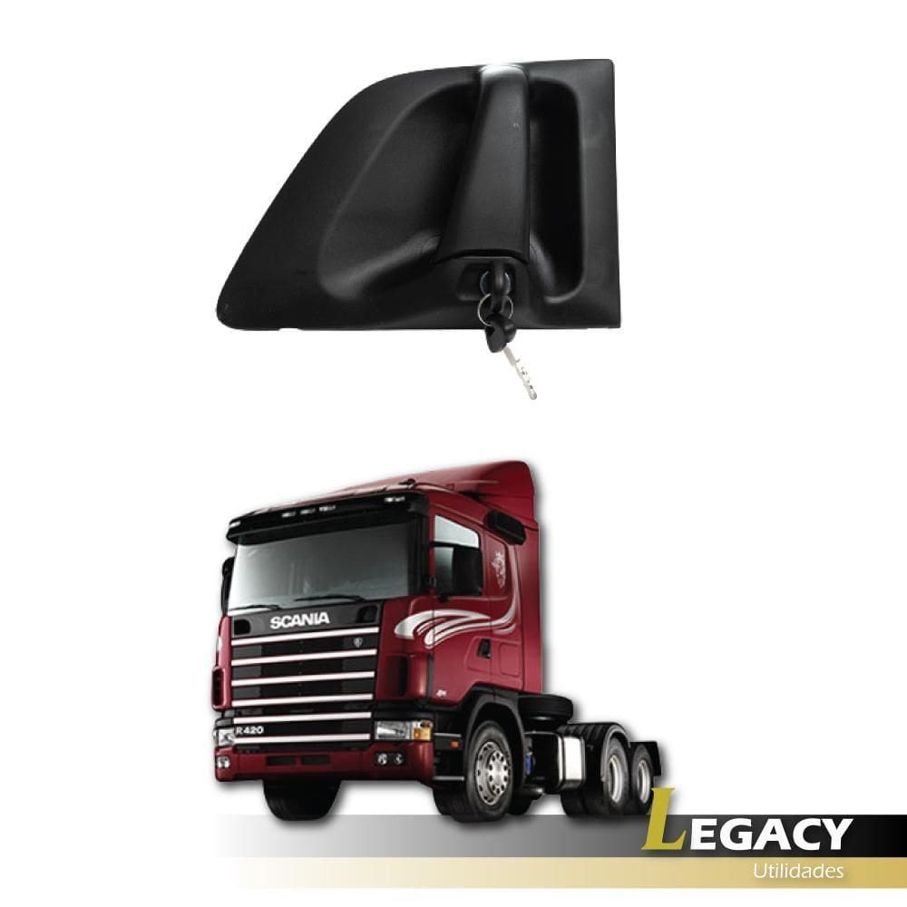 Maçaneta Externa Porta Esquerda Com Chave Scania Série 4 E 5