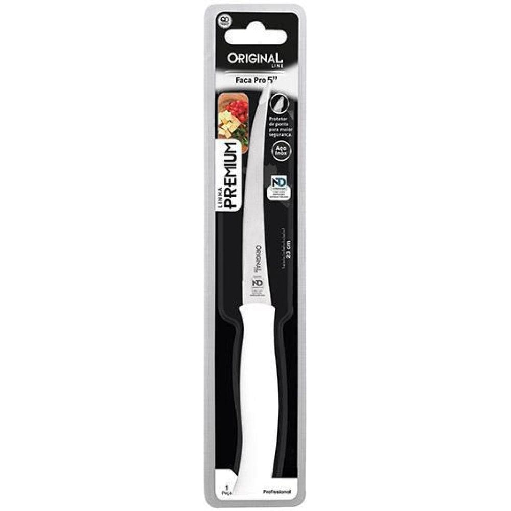 Faca De Legumes E Verduras 5`` De Inox Premium Cabo Branco
