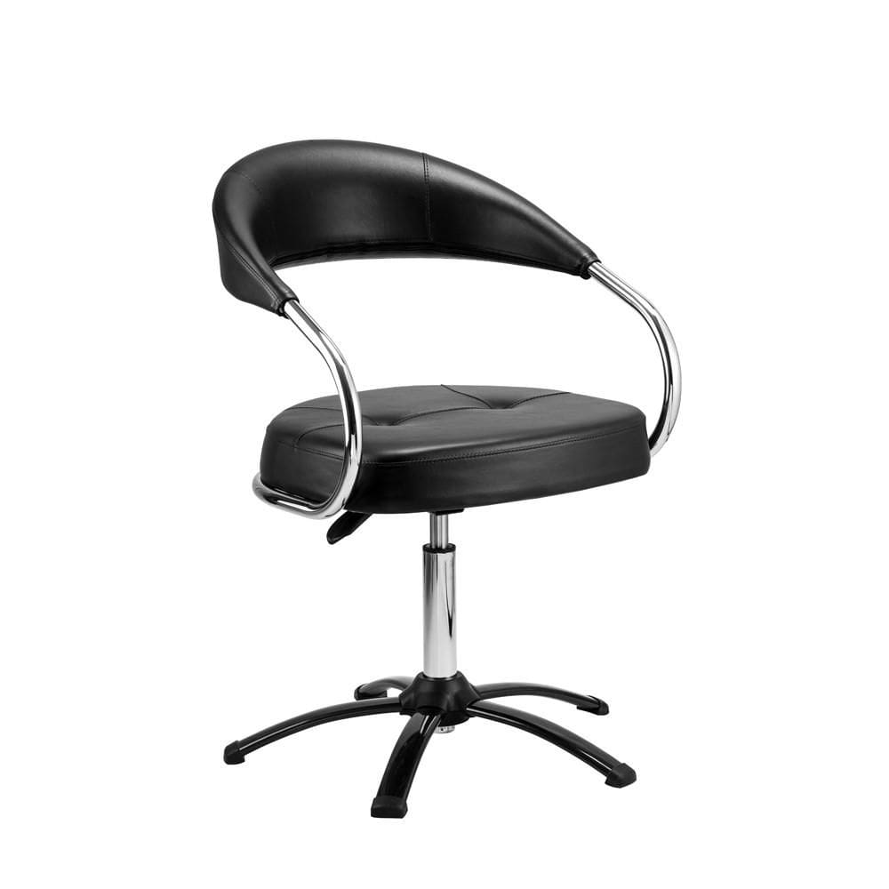 Cadeira de Cabeleireiro Fixa Manual Dompel Futura Stand Preto