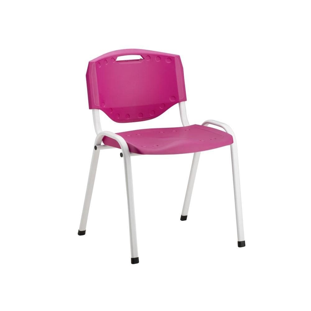 Cadeira de Espera para Salão de Beleza Dompel Bella Branco/Rosa