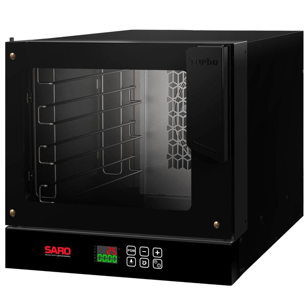 Forno Turbo Elétrico 4 Esteiras SARO FTD11 2500W com Painel Digital e Interior Inox Preto 127V