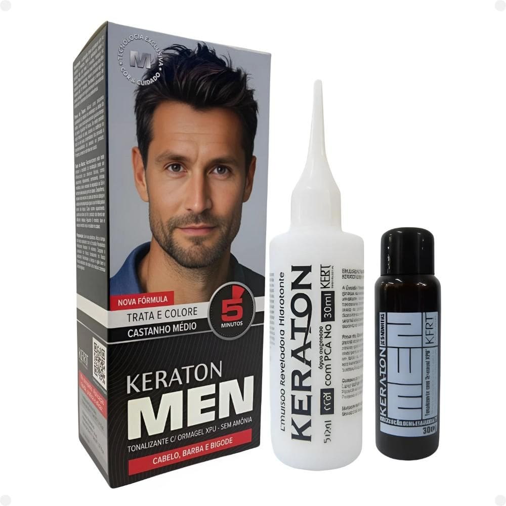 Tonalizante Kert Keraton Men Castanho Médio