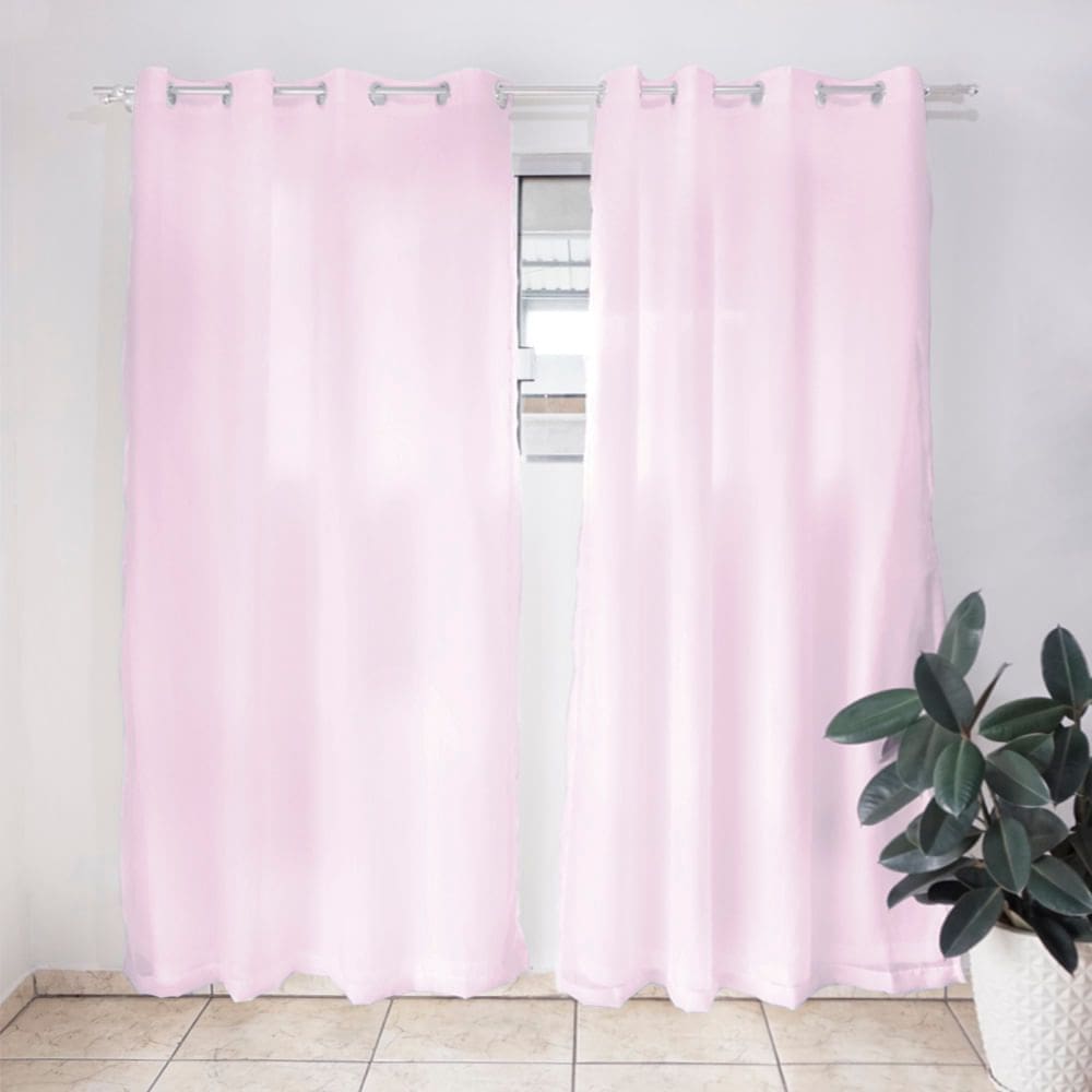 Cortina para Quarto ou Sala Luna 400x250cm Rosa