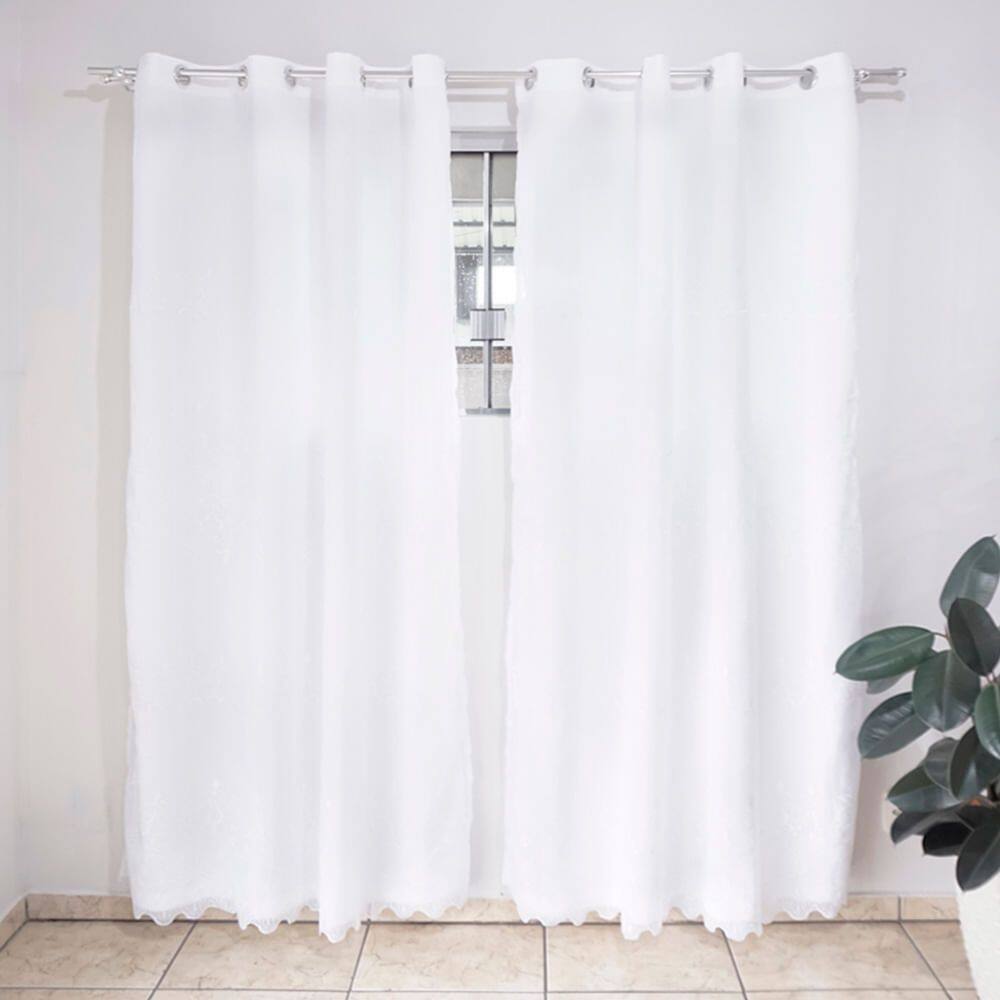 Cortina Para Quarto ou Sala Liz 400x250cm Branca