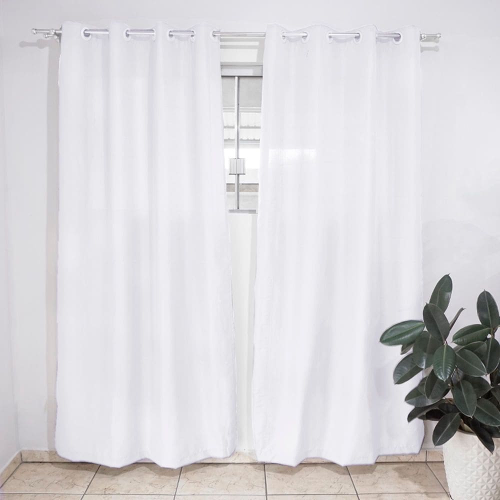 Cortina para Quarto ou Sala Sonia 280x180cm Branca