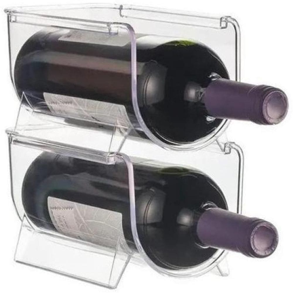 Kit 10X Suporte Organizador De Garrafas Empilhável Vinho