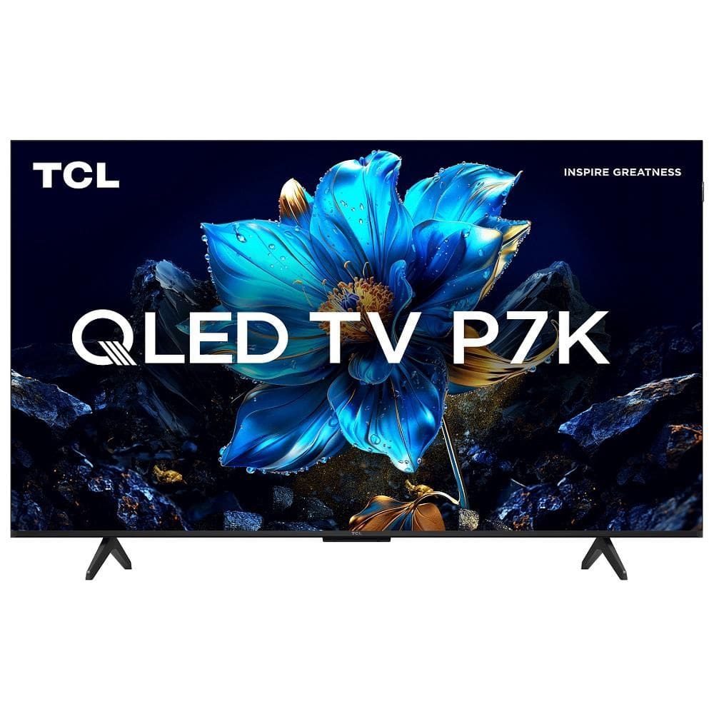 Smart TV 50" TCL 50P7K QLED 4K UHD Google TV com Wi-Fi Dual Band e Bluetooth, HDMI 2.1, HDR10+, comando por voz, Googlecast Integrado