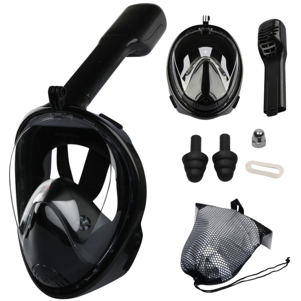 Máscara De Mergulho Snorkel Full Face Câmera Profissional