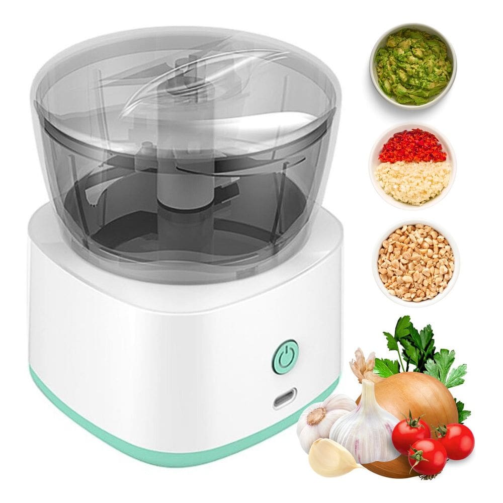 Mini Processador 3 Laminas Elétrico Alho S/fio Alimentos Usb