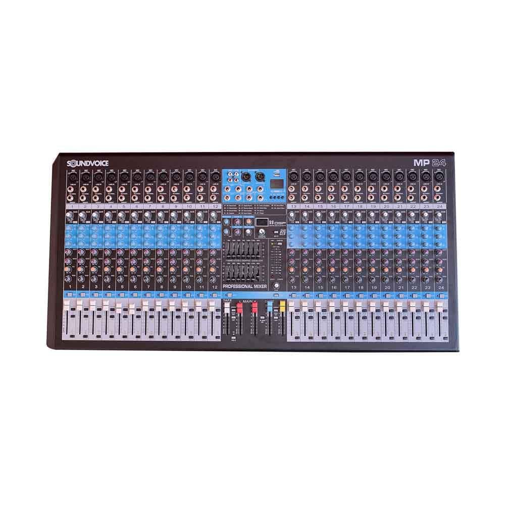 Mesa De Som Soundvoice 24 Canais Mp24 Profissional Bivolt