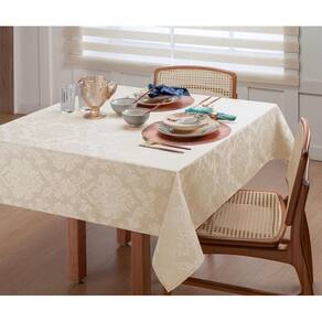 Toalha De Mesa 1 Metro E Meio Jacquard Palha 4 Lugares