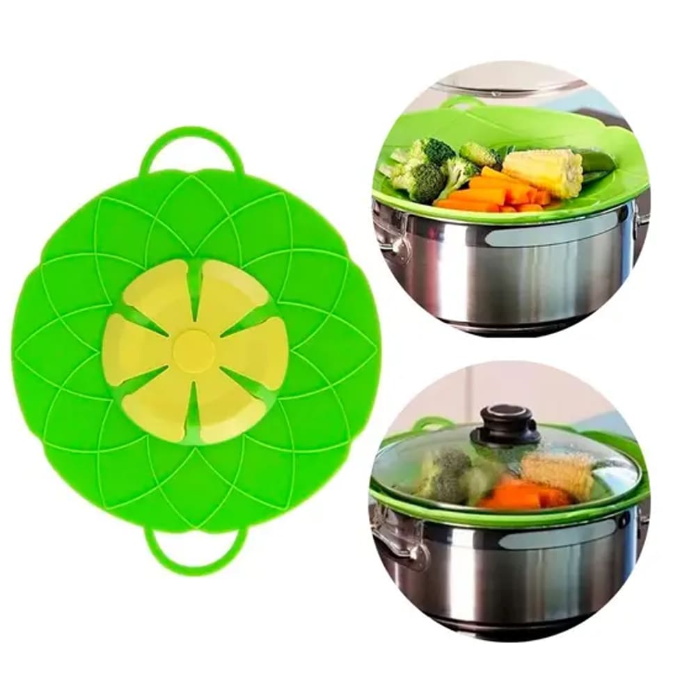 Tampa Para Cozimento Panela Silicone Anti Derramamento 26cm