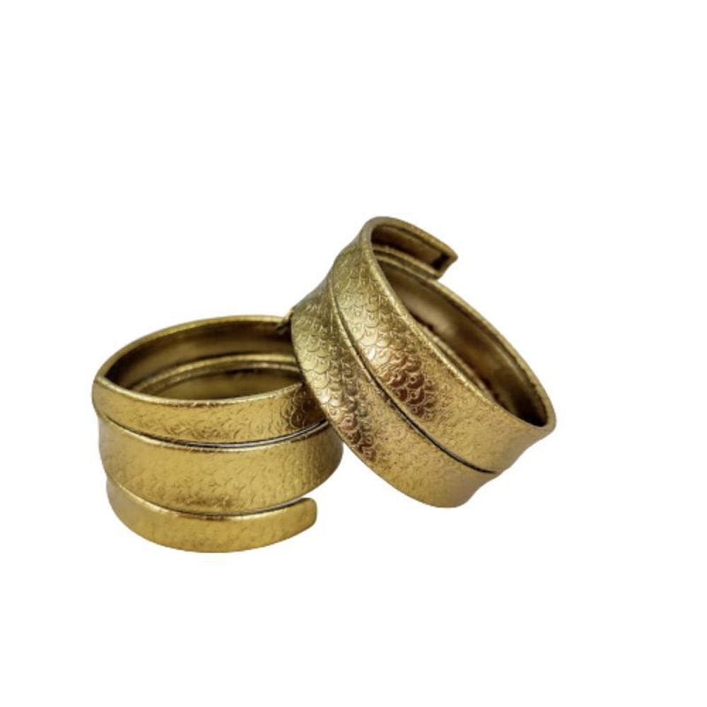 Anel Porta Guardanapo Dourado Coliseu Mesa Posta 3X5X5Cm 4Pc