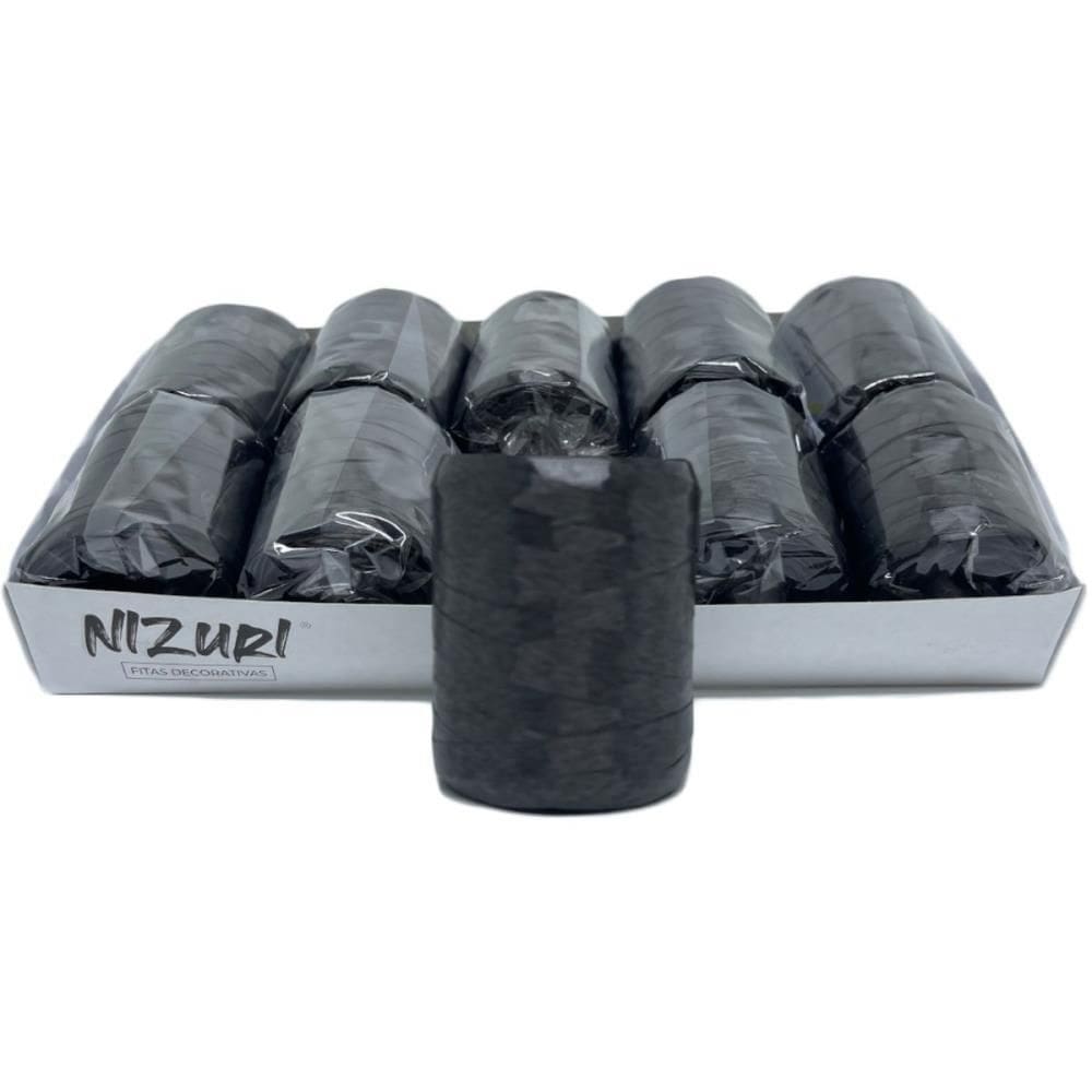 Fitilho 5Mmx50M Preto Pacote Com 10