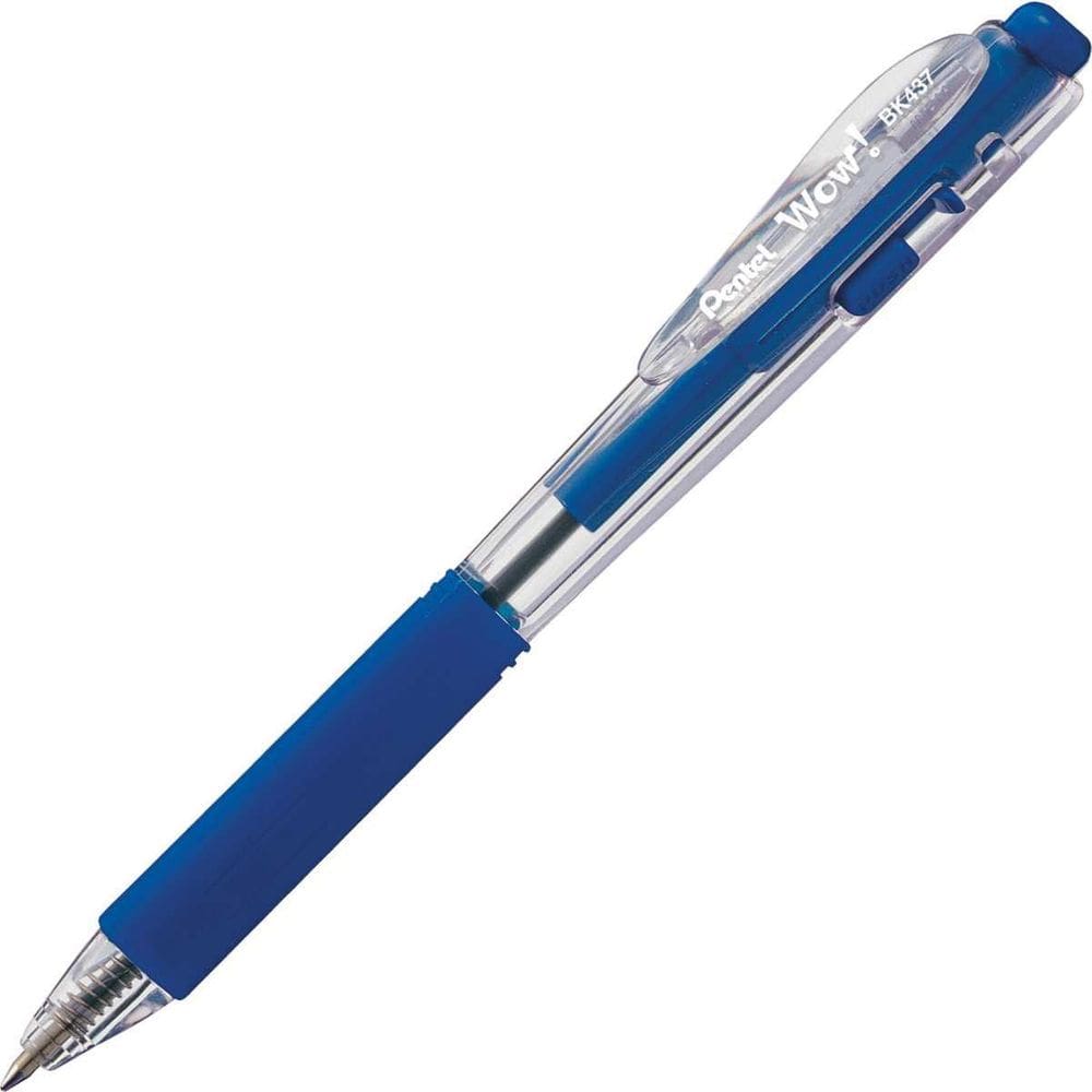 Caneta Retratil Emborrachada Wow 0,7Mm Azul