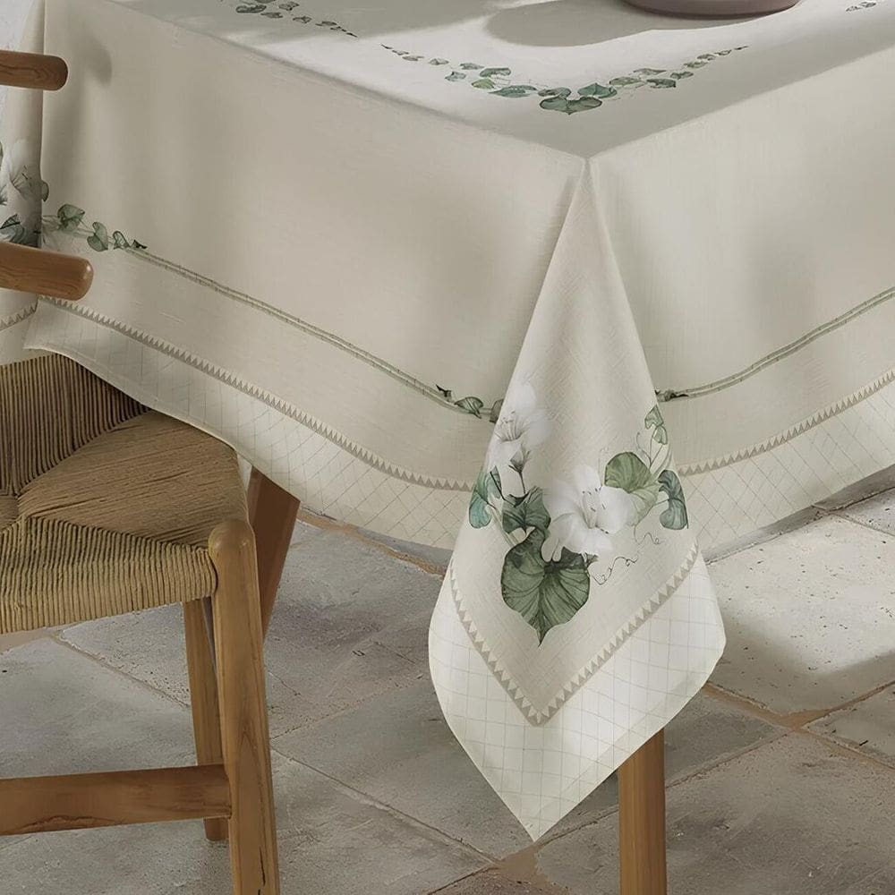 Toalha de Mesa Quadrada 180 x 180cm Dohler Limpa Fácil Botânica