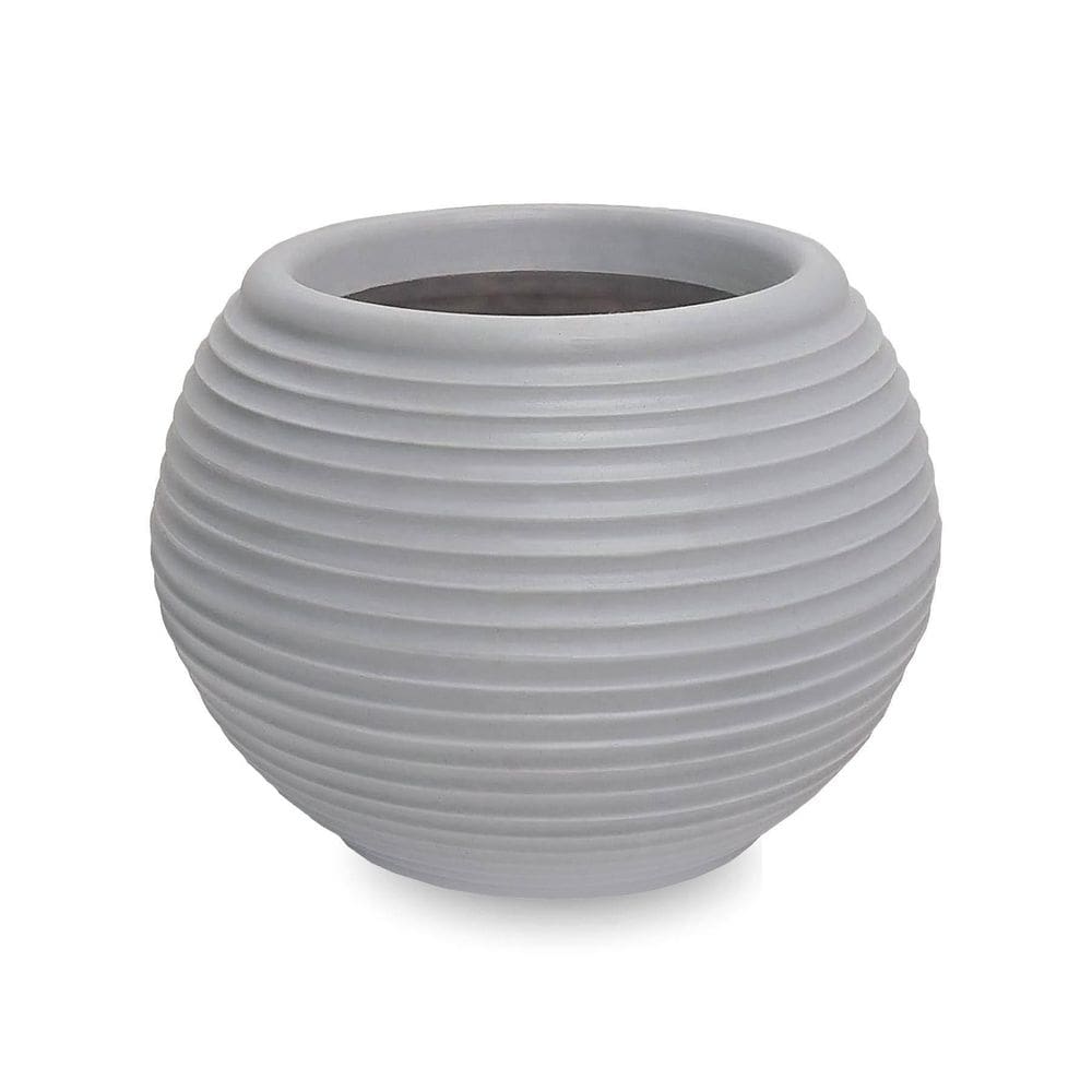 Vaso De Planta Pilão Polietileno B 30X40 Cinza Claro