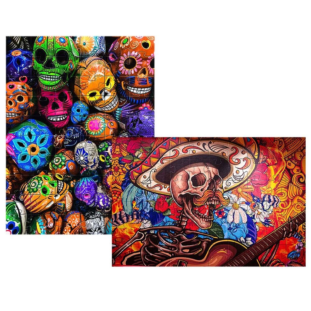 Kit 2 Quebra-cabeças Atividades para Mente Cultura Mexicana 60 peças