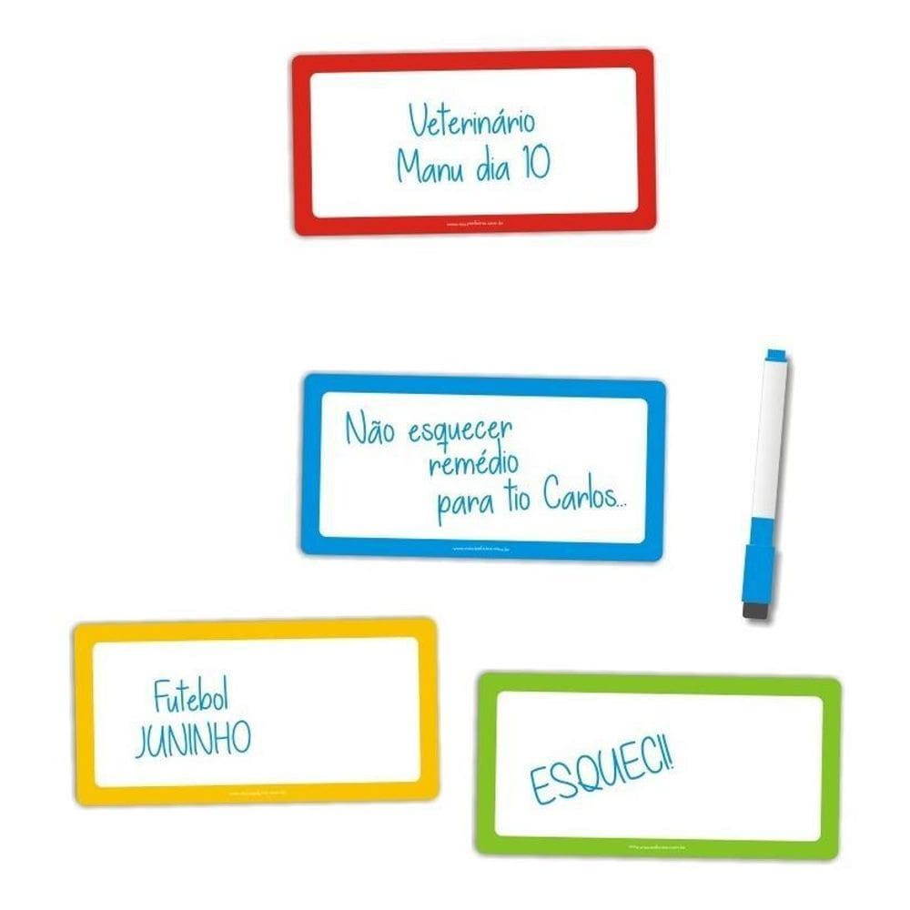 Kit 4 Ímãs De Geladeira Planner Porta Recados 02