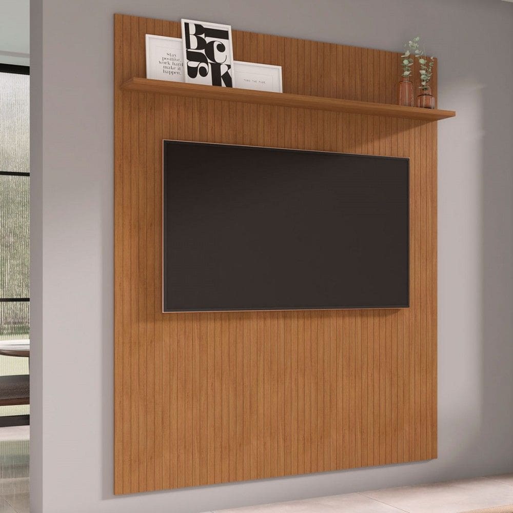 Painel para TV Até 70 Polegadas Siena 1 Prateleira Cedro - Casa D