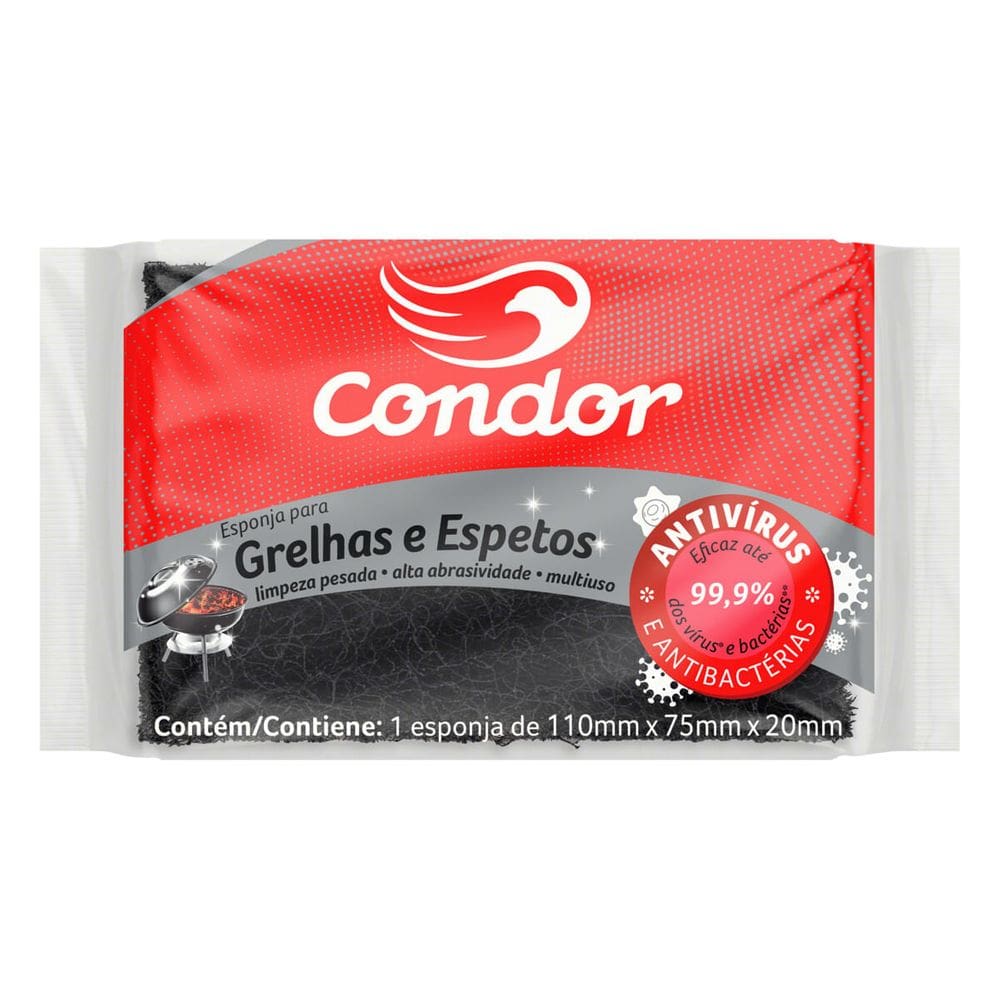 Esponja Limpeza Pesada Para Grelhas E Espetos Condor