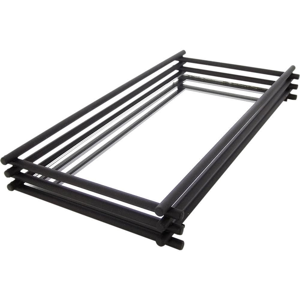 Bandeja Espelhada Wire Black Matte 15X25Cm