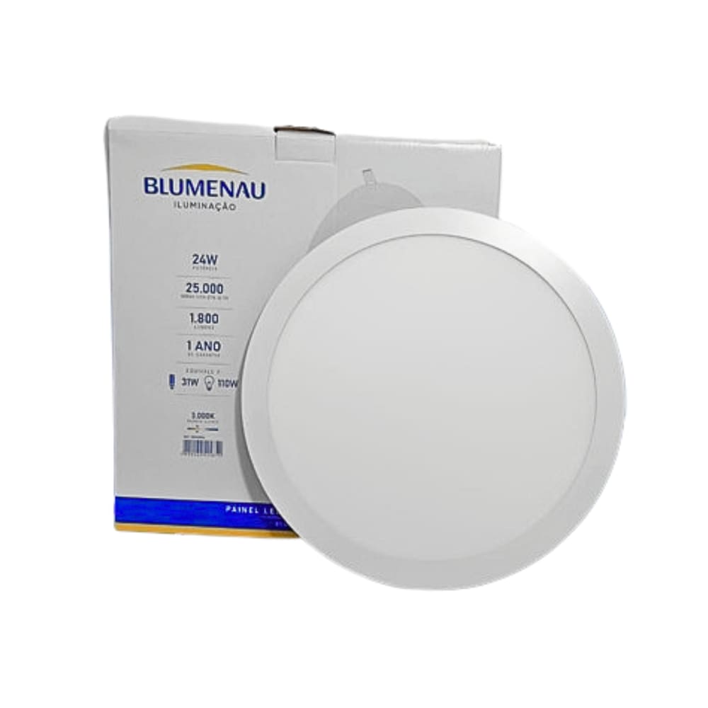 Placa De Led Embutir 24w Com Driver P/ Ventilador De Teto