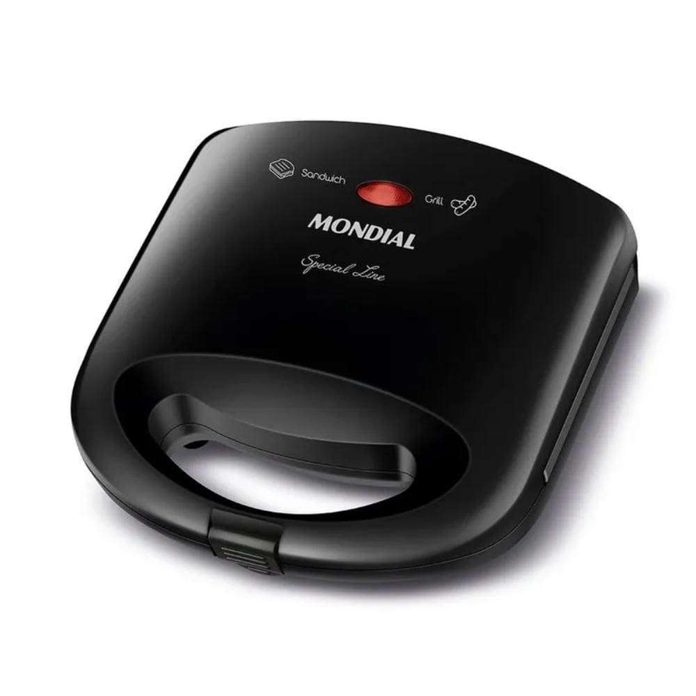Sanduicheira Mondial Pratic Grill Grelha Dupla e Controle de Temperatura 750W Preto 220V - SN-01