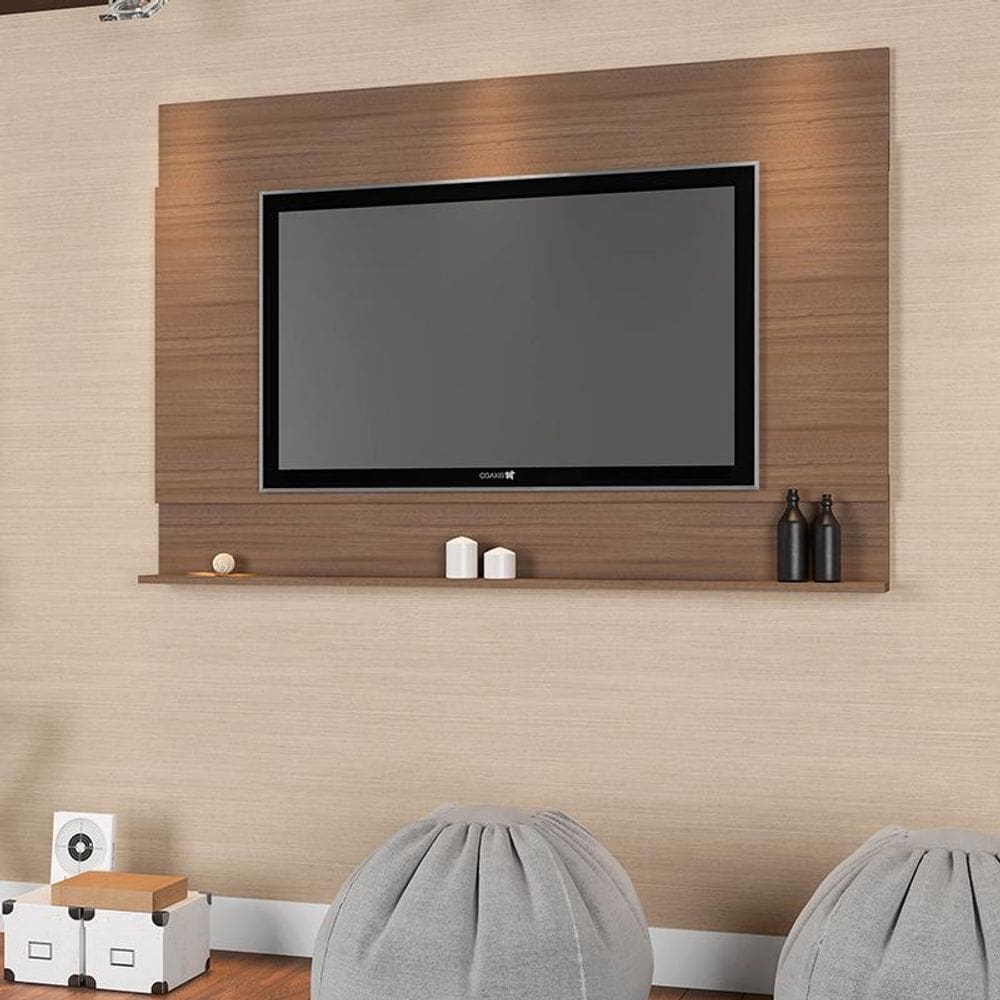 Painel De Parede Sala Com Prateleira Tv Até 55 Dakota - Montana