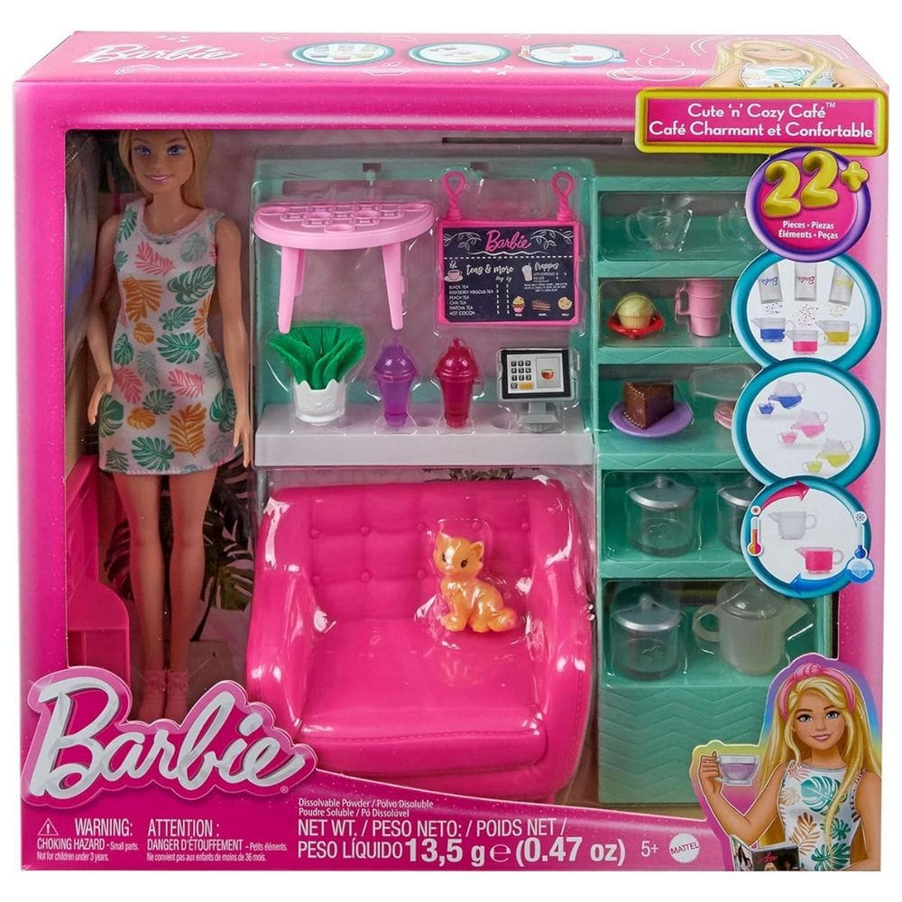 Barbie Fashion Beauty Conjunto Loja de Cha Cuidados Pessoais Mattel