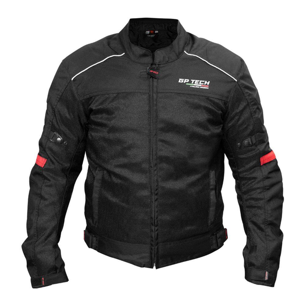 Jaqueta Gp Tech Vent C/ Proteções Preto/Vermelho