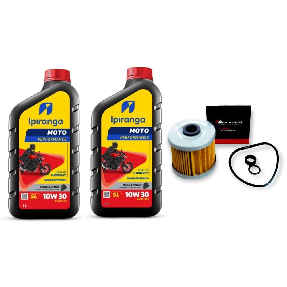 Troca Óleo Manuteção Completa Óleo Ipiranga 10W30 Semissintético Twister Xre 300 Cb 300R Tornado + Filtro Oleo Shiver