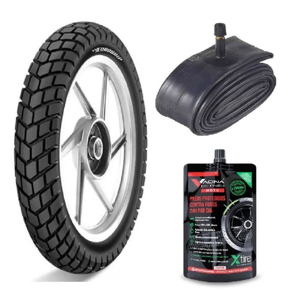 PNEU TRAIL TRASEIRO 110/90-17 60S DB+ TERRABITE USO COM CAMARA XRE190 XY150GY XTZ150 Crosser Bros + CAMARA E VACINA