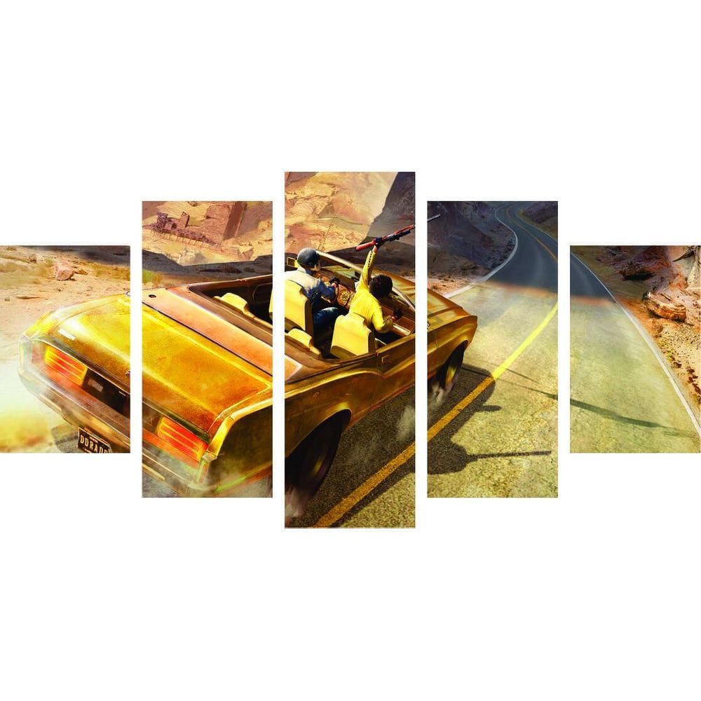 Quadro Painel Decorativo Mosaico 5 Partes Pubg Mobile 81