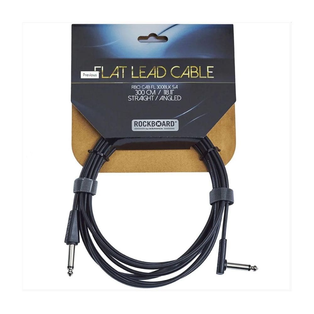 Cabo RockBoard Flat P10 3,0m - Preto