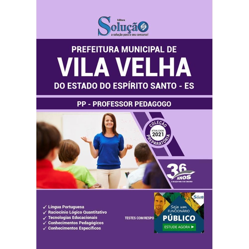 Apostila Prefeitura Vila Velha Es - Pp - Professor Pedagogo