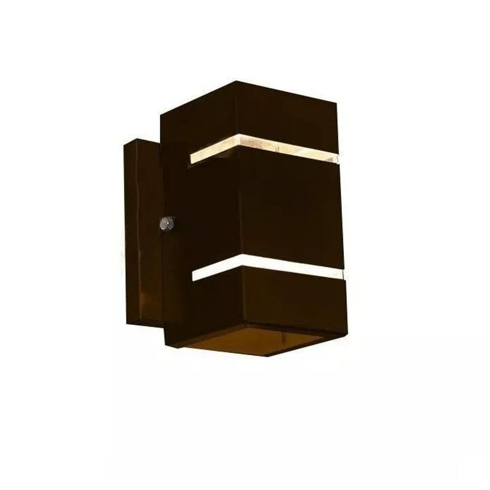 Arandela Dois Fachos Frisos Efeito Uso Externo 1401 Marrom