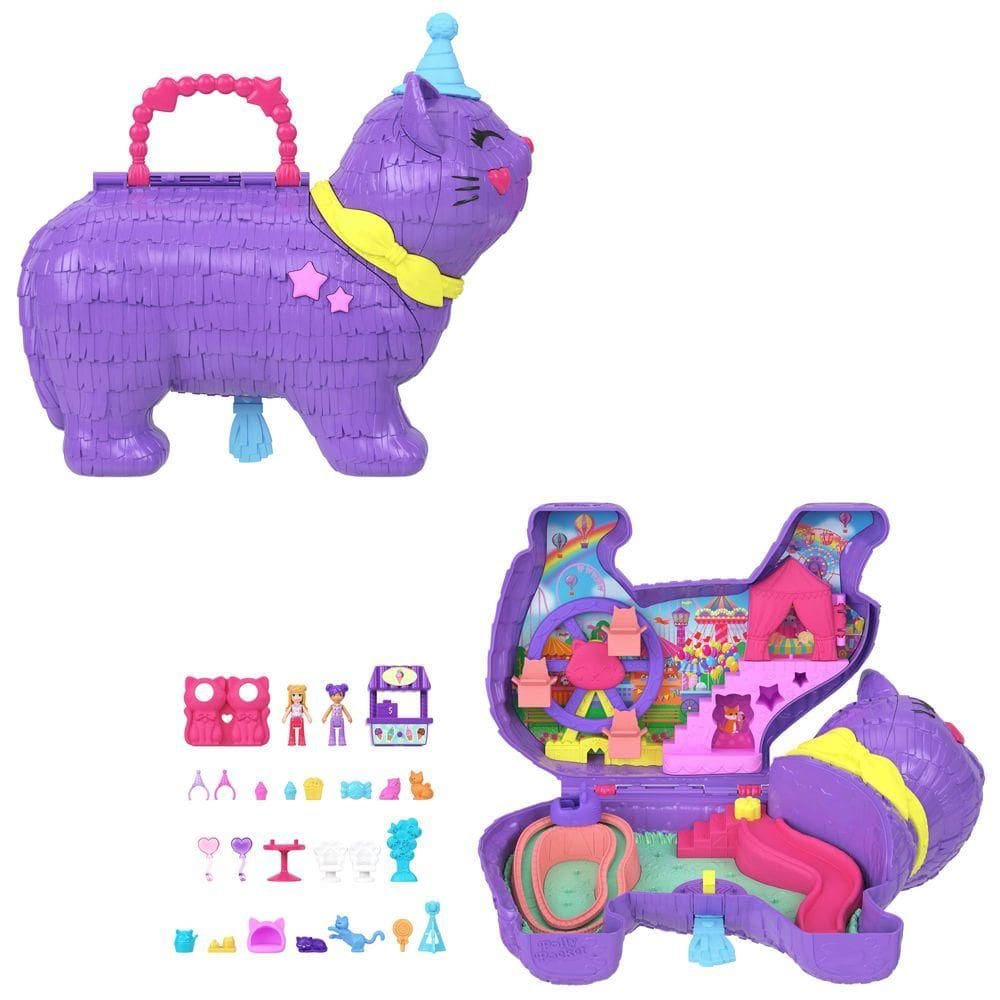 Polly Pocket Conjunto Estojo Pinhata Gatinho - Mattel